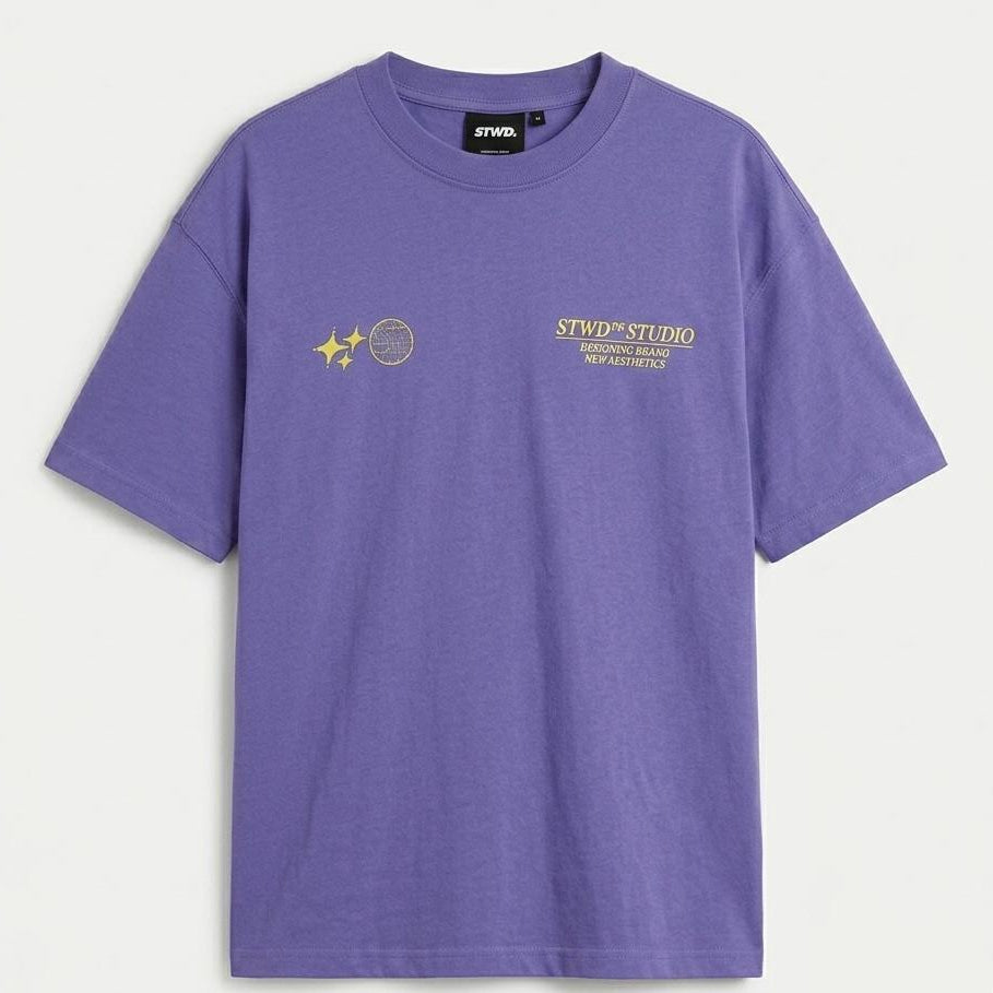 Cropped short sleeve T-shirt