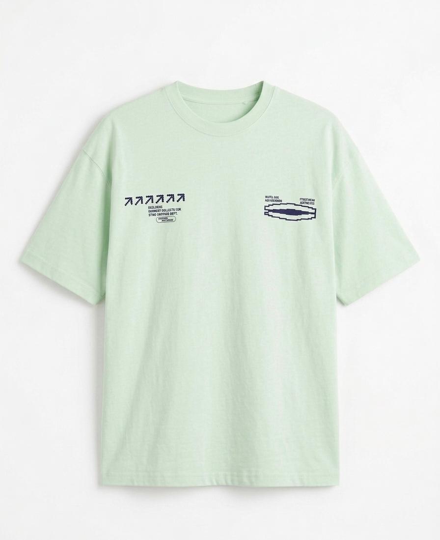 Cropped short sleeve T-shirt